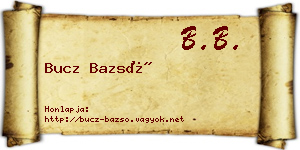 Bucz Bazsó névjegykártya